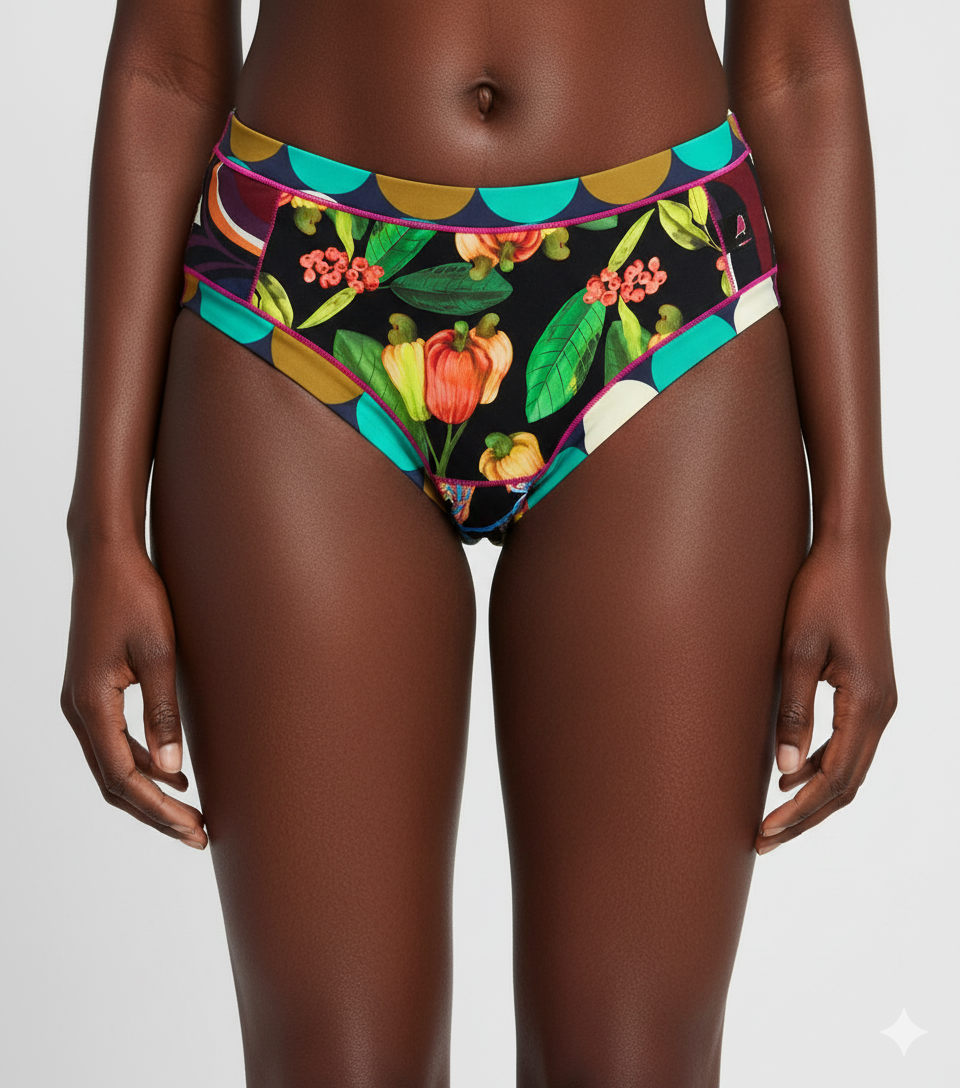 Brazilian Mid-Rise 2-in-1 Bikini & Underwear Bottom