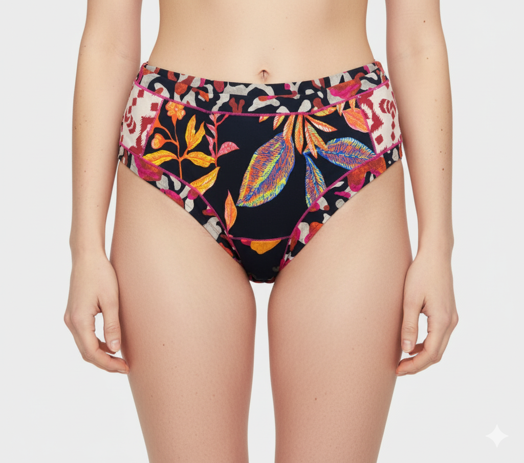 Brazilian Mid-Rise 2-in-1 Bikini & Underwear Bottom